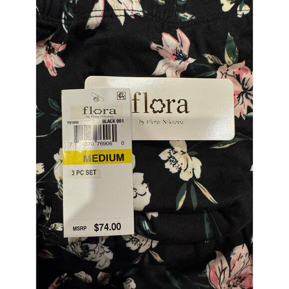 Soft Flora by Flora Nikrooz Women's Madison Travel Set - Black Size M - Picture 3 of 3